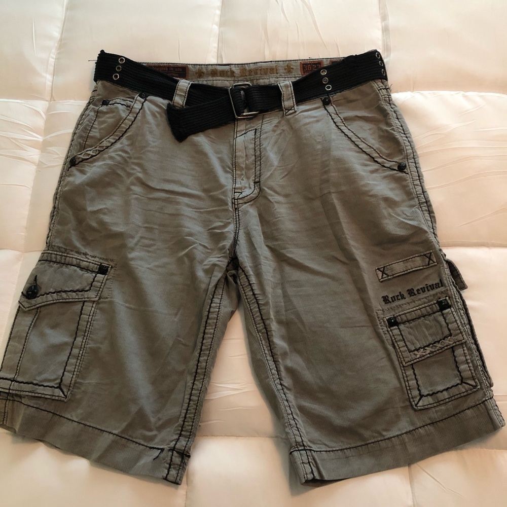 Rock Revival Cargo Shorts, Size 36/23